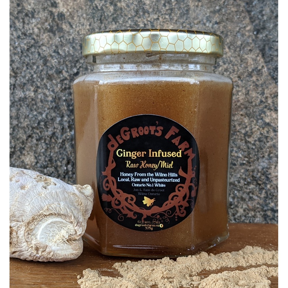 Ginger Infused Raw Wildflower Honey