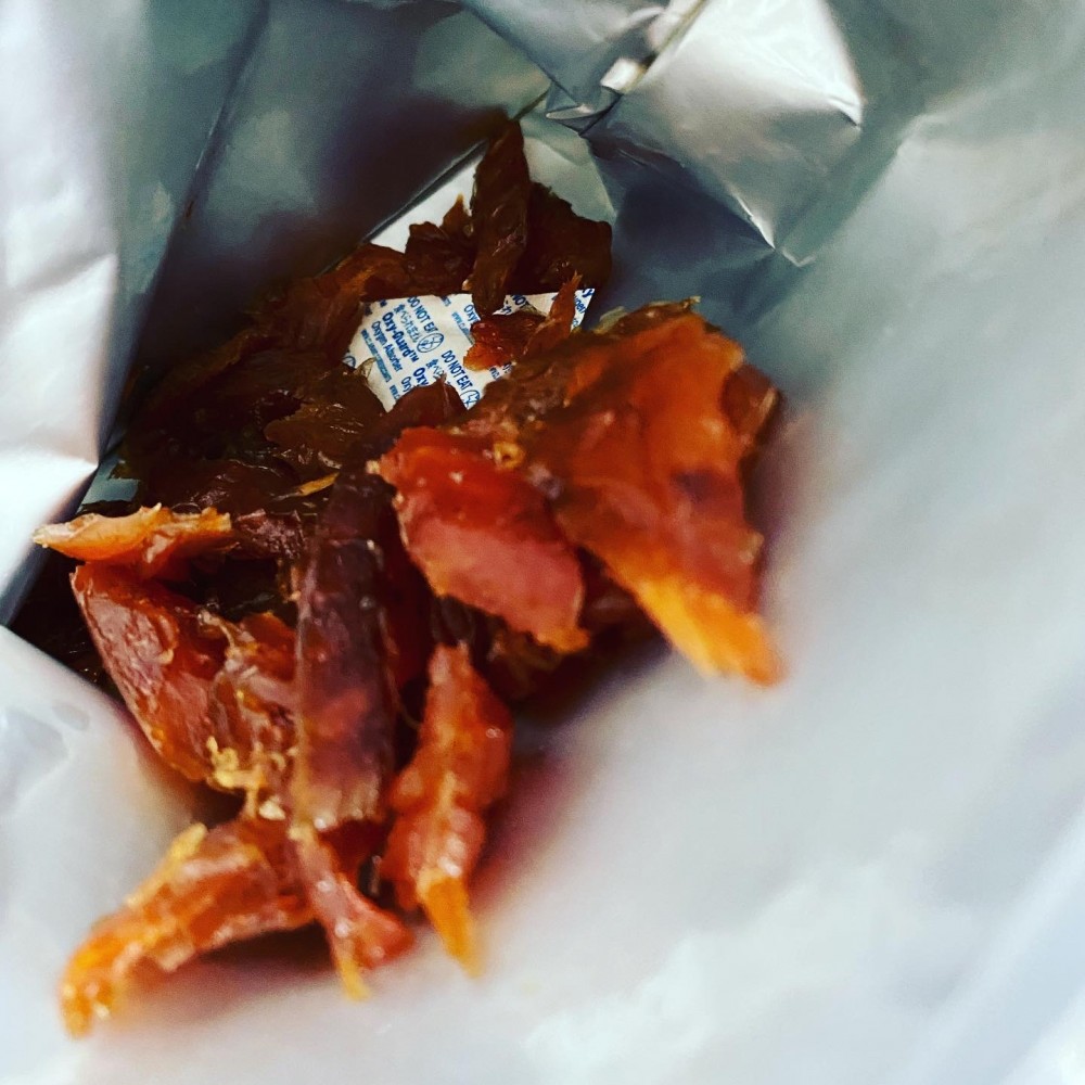 Candied Salmon Jerky - Maple