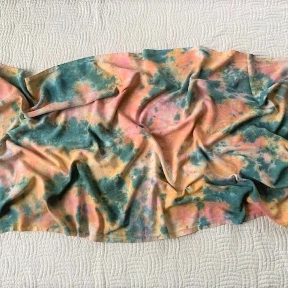 Turkish Towel -  Satura - Tie Dye - Orange and Green Turkish Towel -  Satura - Tie Dye - Orange and Green