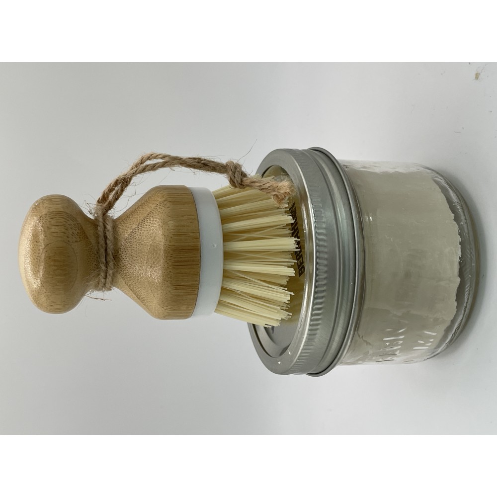 Solid Dish SoapBar - Plastic free & Zero Waste- Lime Scented - With Brush