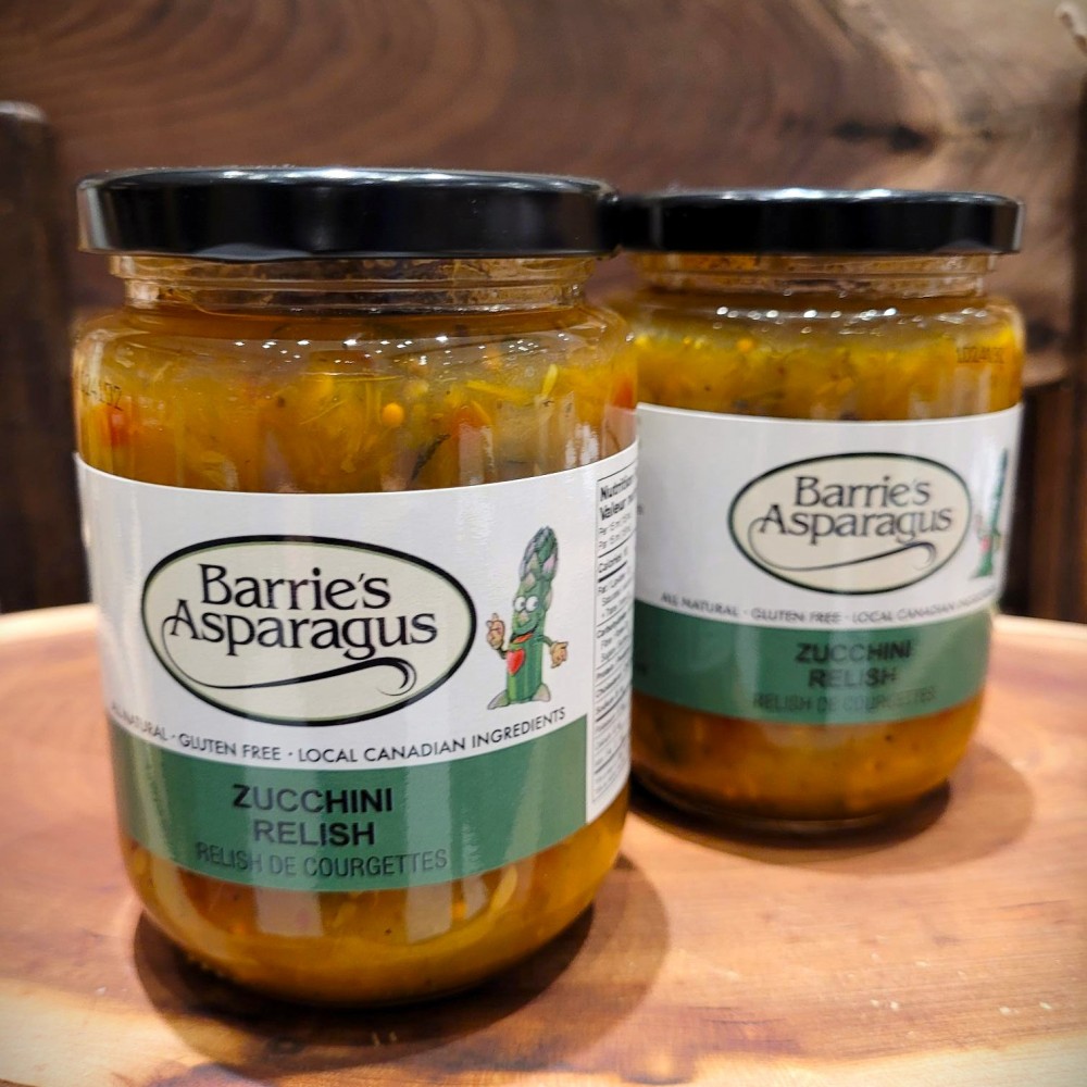 Barrie's Asparagus Zucchinni Relish 375 ml.