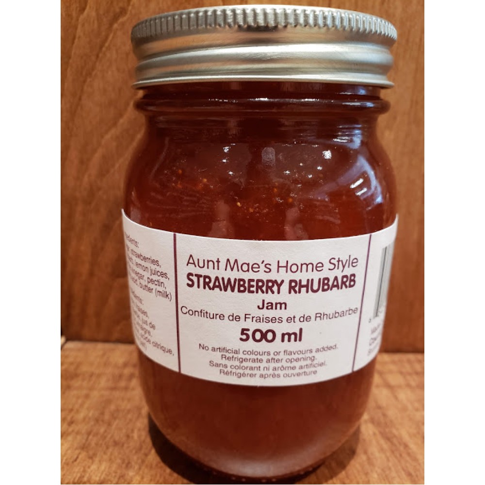 Homemade Strawberry Rhubarb Jam- 500 ml.